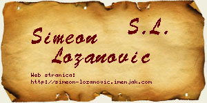Simeon Lozanović vizit kartica